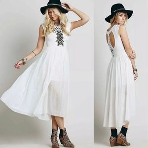 Free People Toosaloosa Slub Meadows Midi Dress